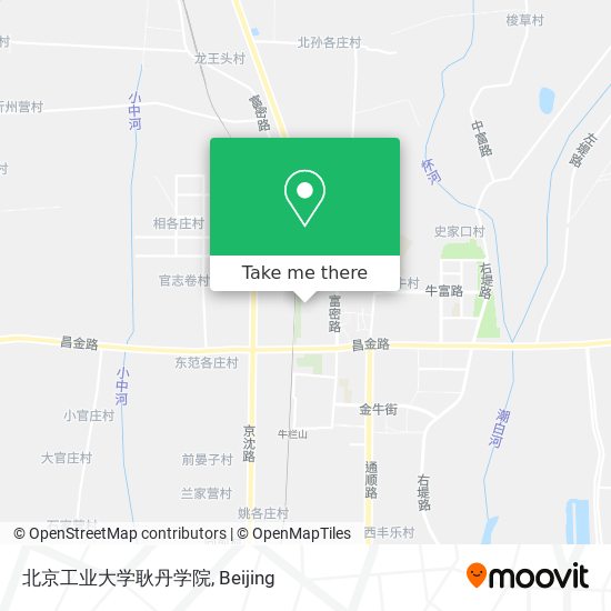 北京工业大学耿丹学院 map