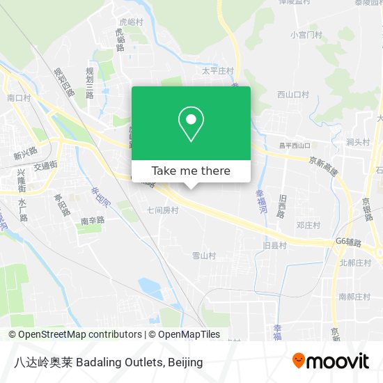 八达岭奥莱 Badaling Outlets map