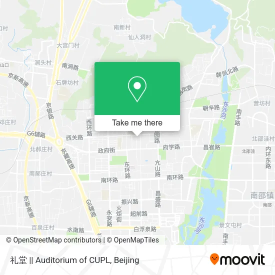 礼堂 || Auditorium of CUPL map