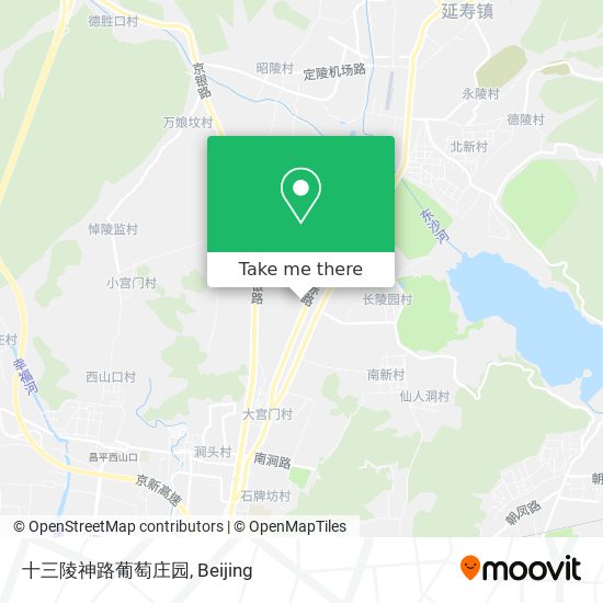 十三陵神路葡萄庄园 map