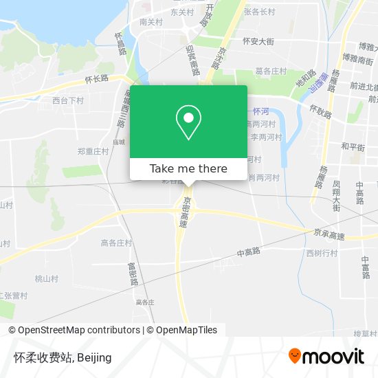 怀柔收费站 map
