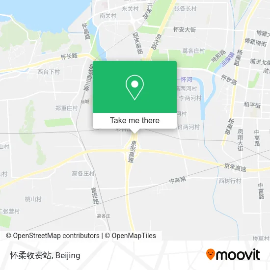 怀柔收费站 map