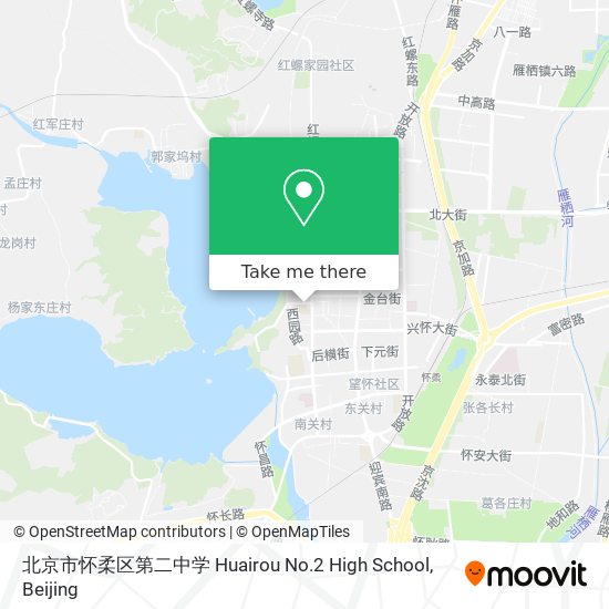 北京市怀柔区第二中学 Huairou No.2 High School map