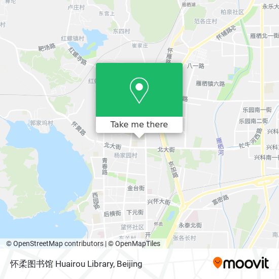 怀柔图书馆 Huairou Library map