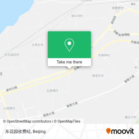 东花园收费站 map