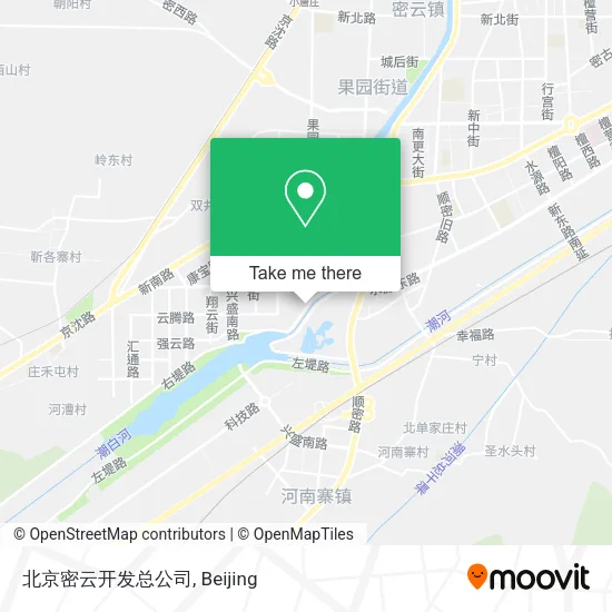 北京密云开发总公司 map
