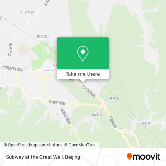 Subway at the Great Wall map