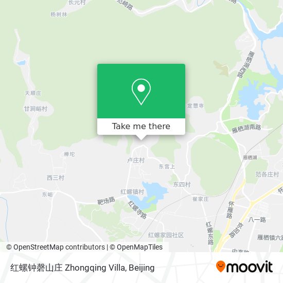 红螺钟磬山庄 Zhongqing Villa map