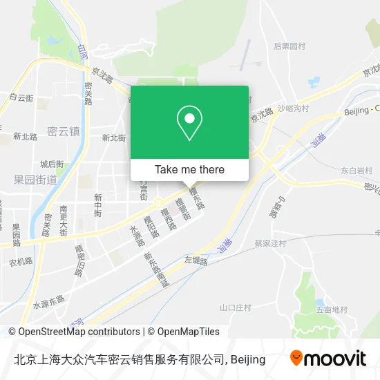 北京上海大众汽车密云销售服务有限公司 map