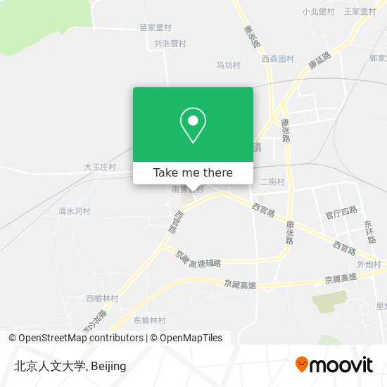 北京人文大学 map