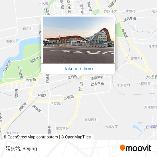延庆站 map