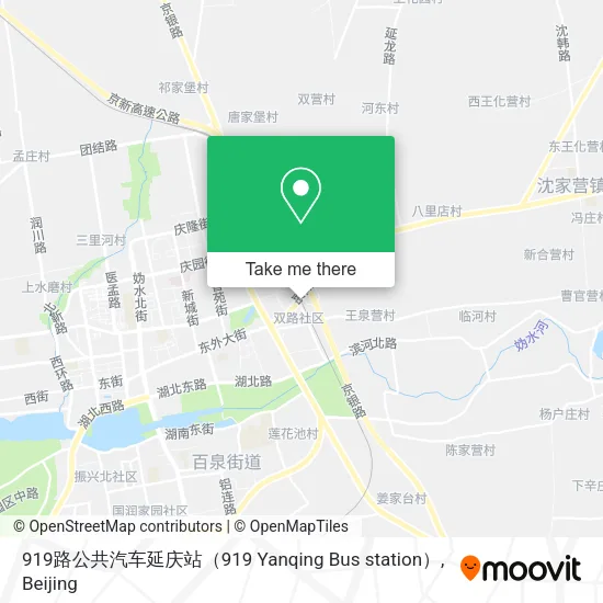 919路公共汽车延庆站（919 Yanqing  Bus station） map