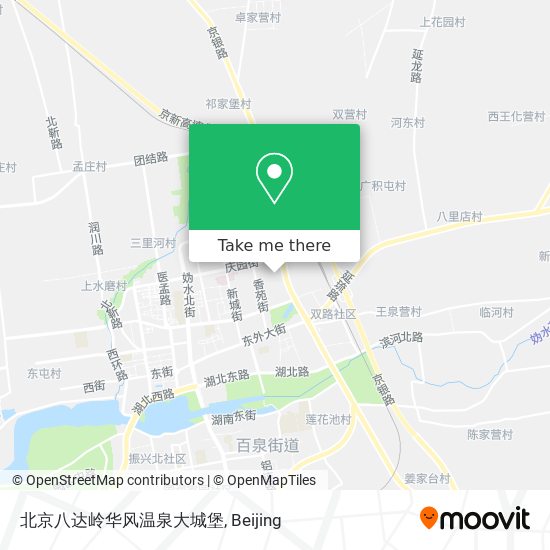 北京八达岭华风温泉大城堡 map