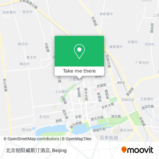 北京朝阳威斯汀酒店 map