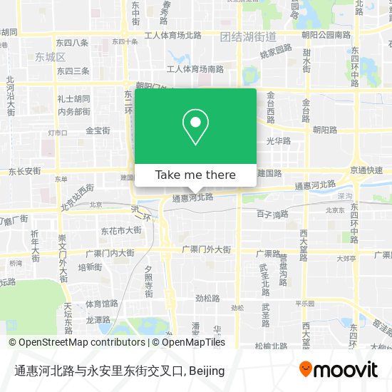 通惠河北路与永安里东街交叉口 map
