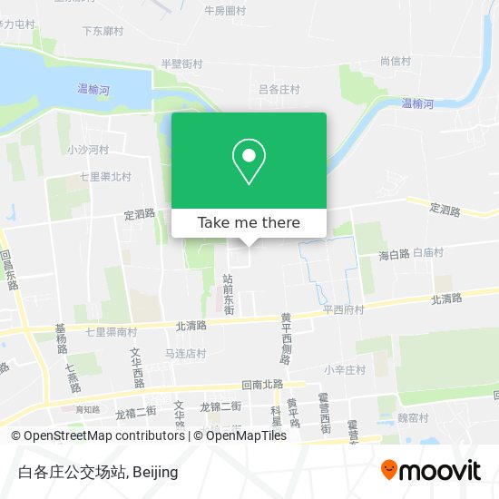 白各庄公交场站 map