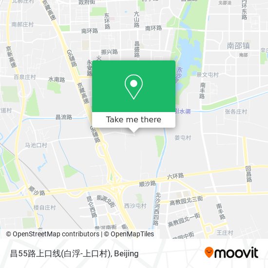 昌55路上口线(白浮-上口村) map