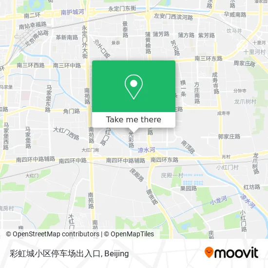 彩虹城小区停车场出入口 map