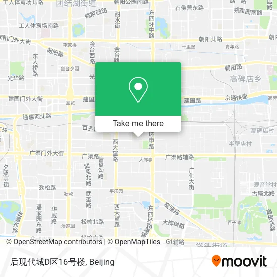 后现代城D区16号楼 map