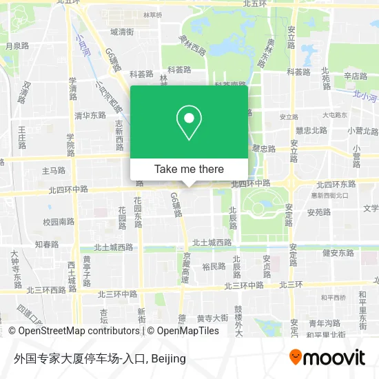 外国专家大厦停车场-入口 map