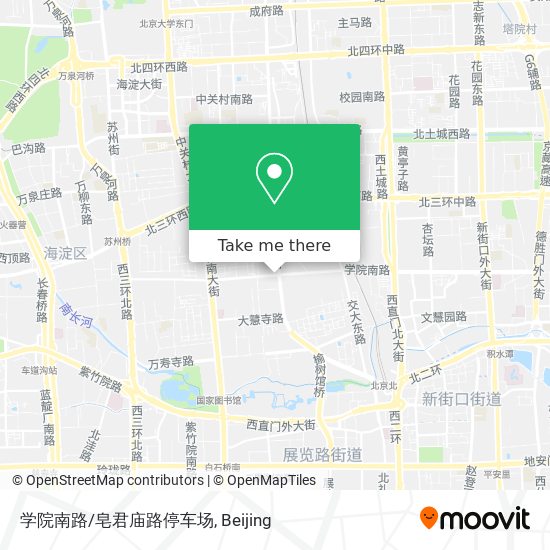 学院南路/皂君庙路停车场 map