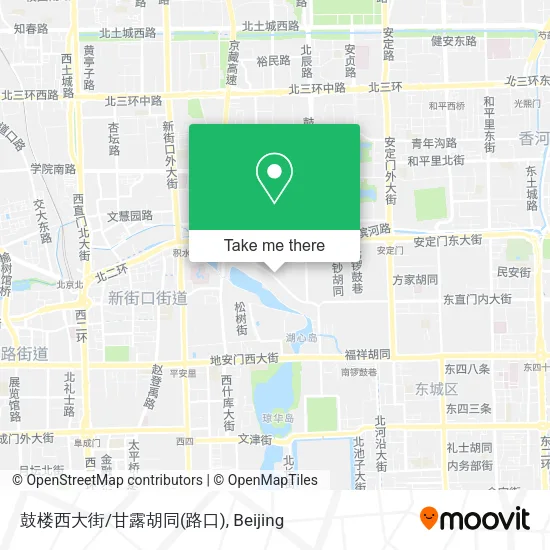 鼓楼西大街/甘露胡同(路口) map
