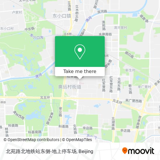 北苑路北地铁站东侧-地上停车场 map