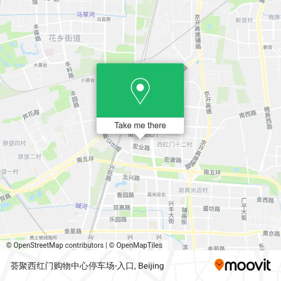 荟聚西红门购物中心停车场-入口 map