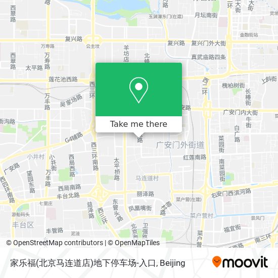 家乐福(北京马连道店)地下停车场-入口 map