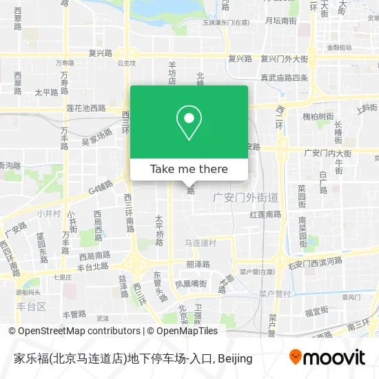 家乐福(北京马连道店)地下停车场-入口 map