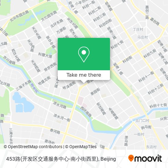 453路(开发区交通服务中心-南小街西里) map