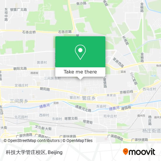 科技大学管庄校区 map