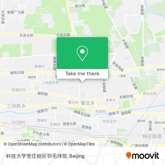 科技大学管庄校区羽毛球馆 map