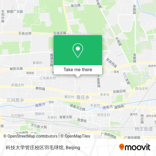 科技大学管庄校区羽毛球馆 map