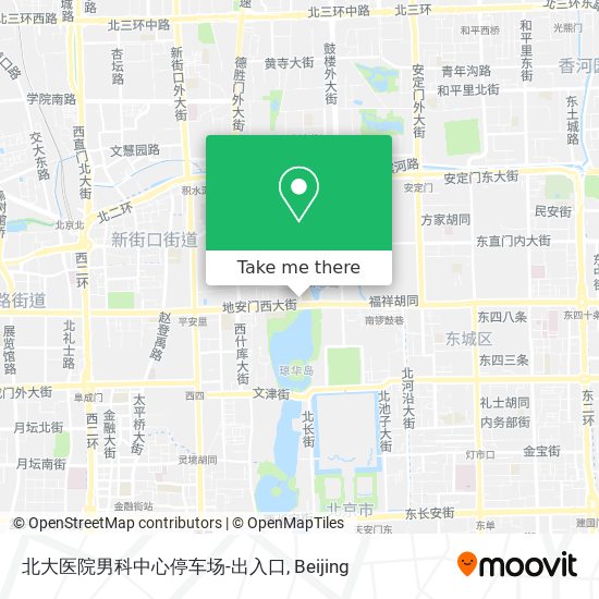 北大医院男科中心停车场-出入口 map