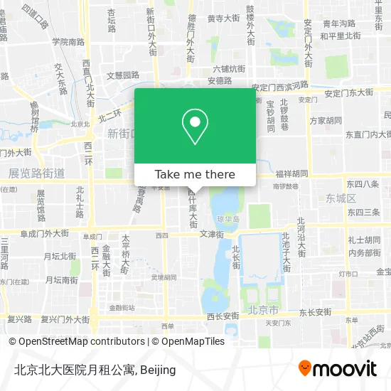 北京北大医院月租公寓 map