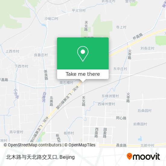 北木路与天北路交叉口 map