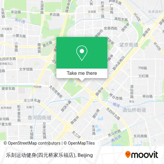 乐刻运动健身(四元桥家乐福店) map