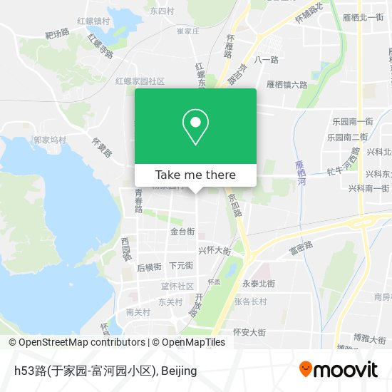 h53路(于家园-富河园小区) map
