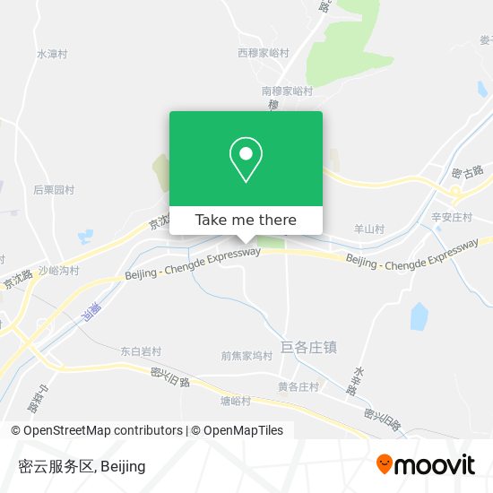 密云服务区 map