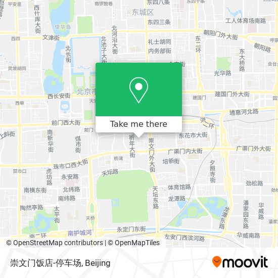 崇文门饭店-停车场 map
