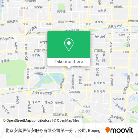 北京安寓辰保安服务有限公司第一分，公司 map