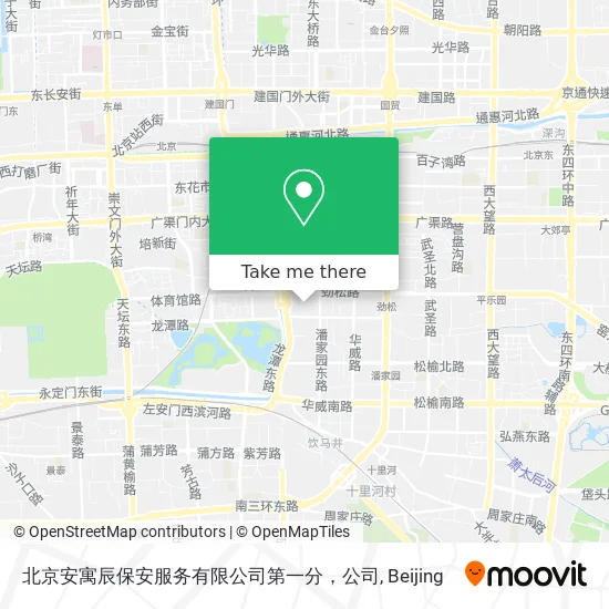 北京安寓辰保安服务有限公司第一分，公司 map