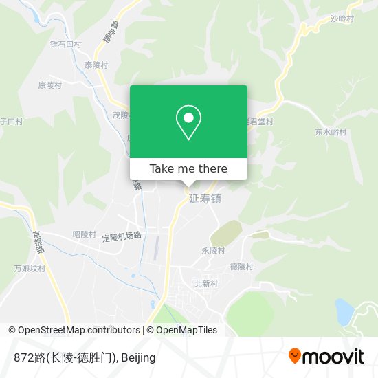 872路(长陵-德胜门) map