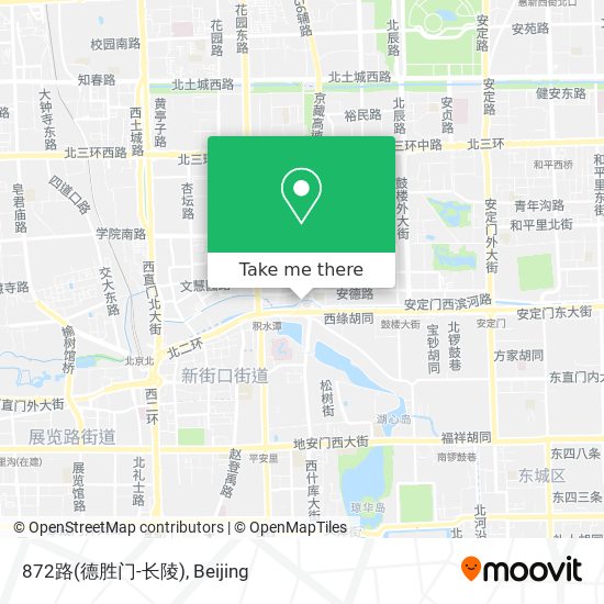 872路(德胜门-长陵) map