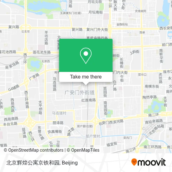 北京辉煌公寓京铁和园 map