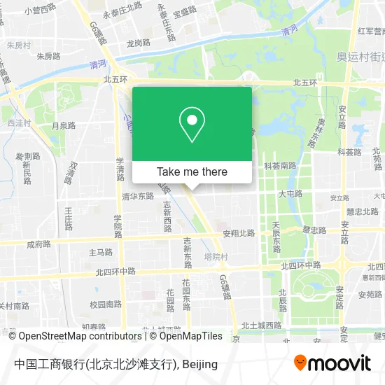 中国工商银行(北京北沙滩支行) map