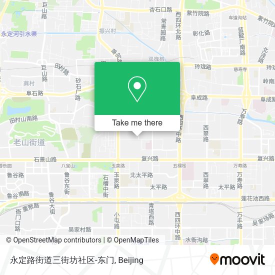 永定路街道三街坊社区-东门 map