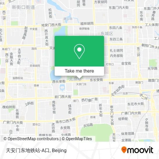 天安门东地铁站-A口 map