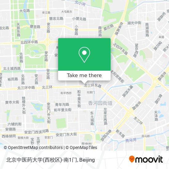 北京中医药大学(西校区)-南1门 map